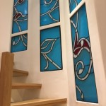 Glass on the stairs